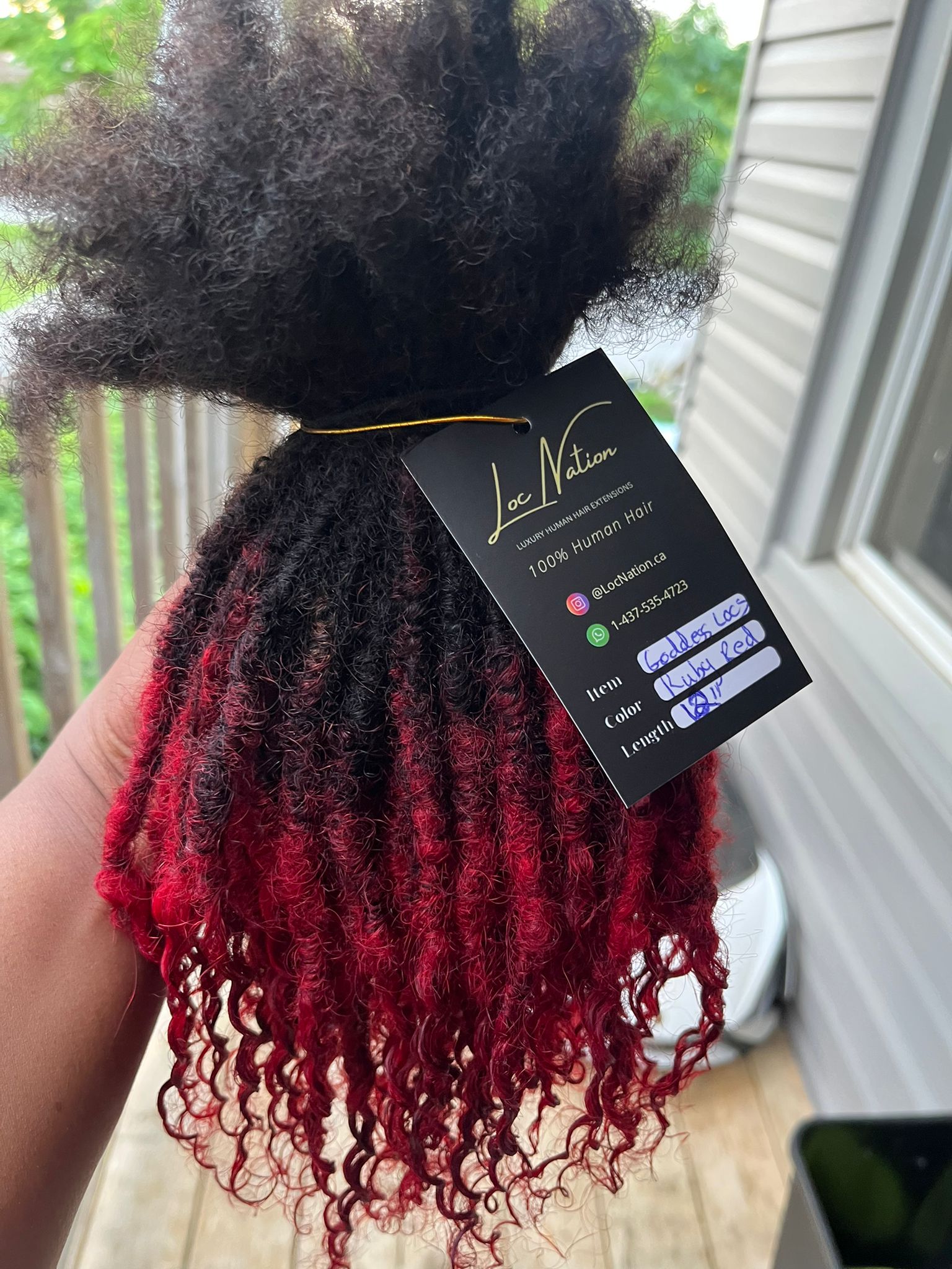 (100 Locs) Ruby Red Goddess Locs