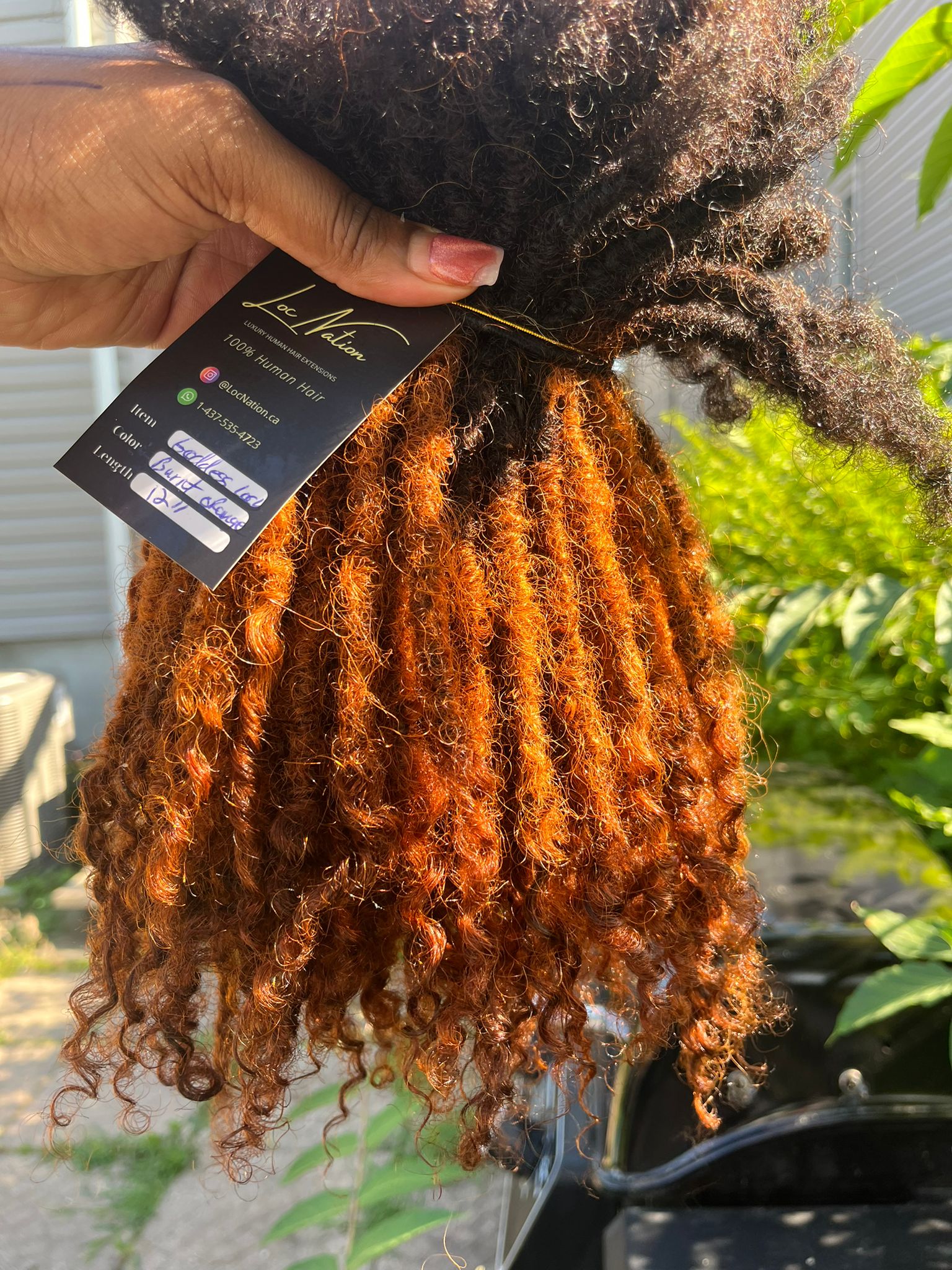 (100 Locs) Burnt Orange Goddess Locs