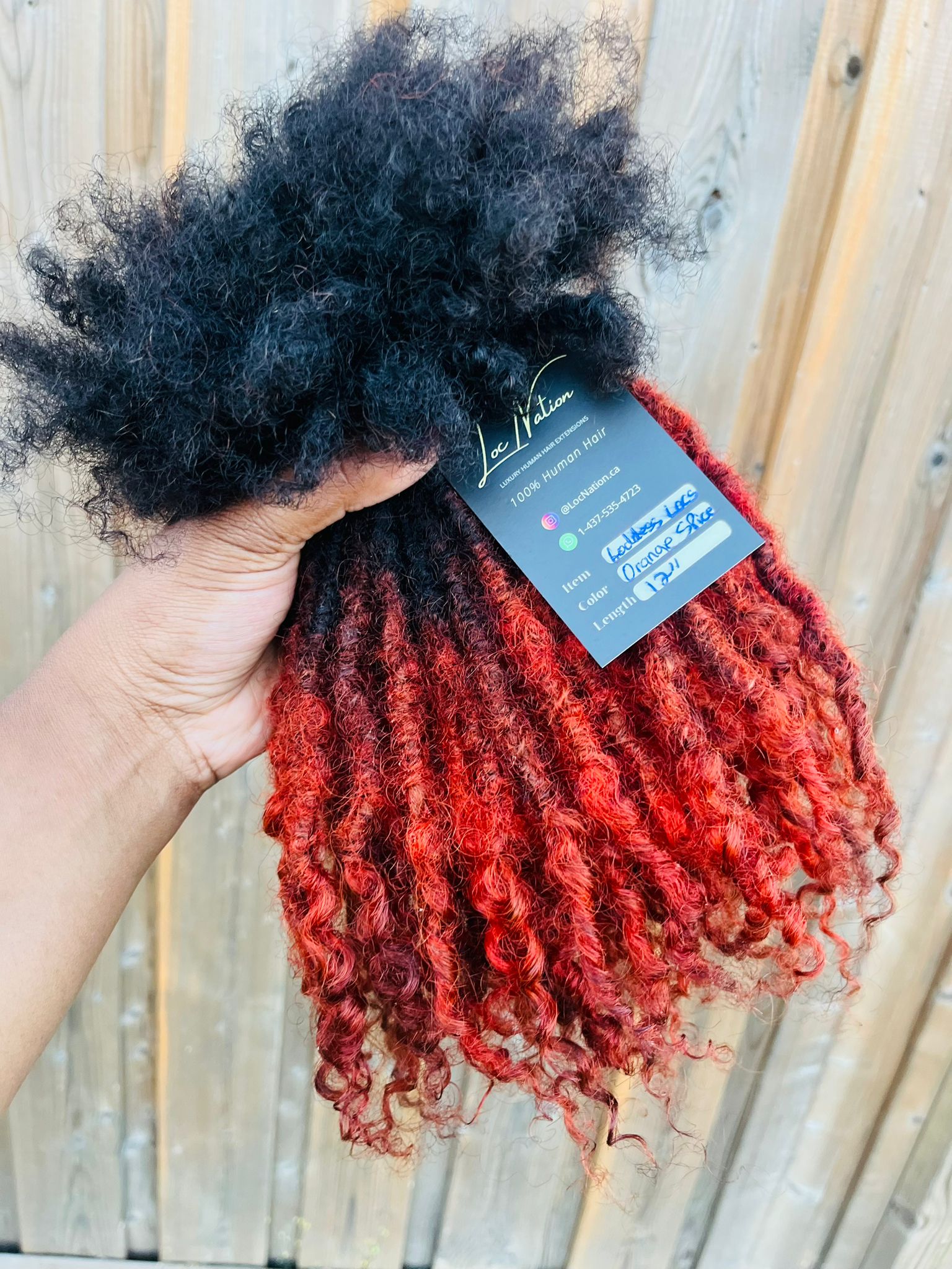 (100 Locs) Orange Spice Goddess Locs