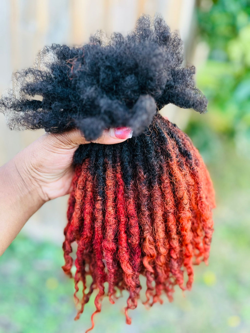 (80 Locs) Orange Spice Goddess Locs