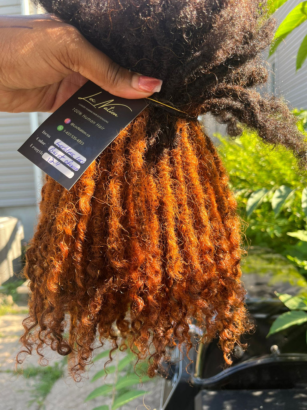 (100 Locs) Burnt Orange Goddess Locs