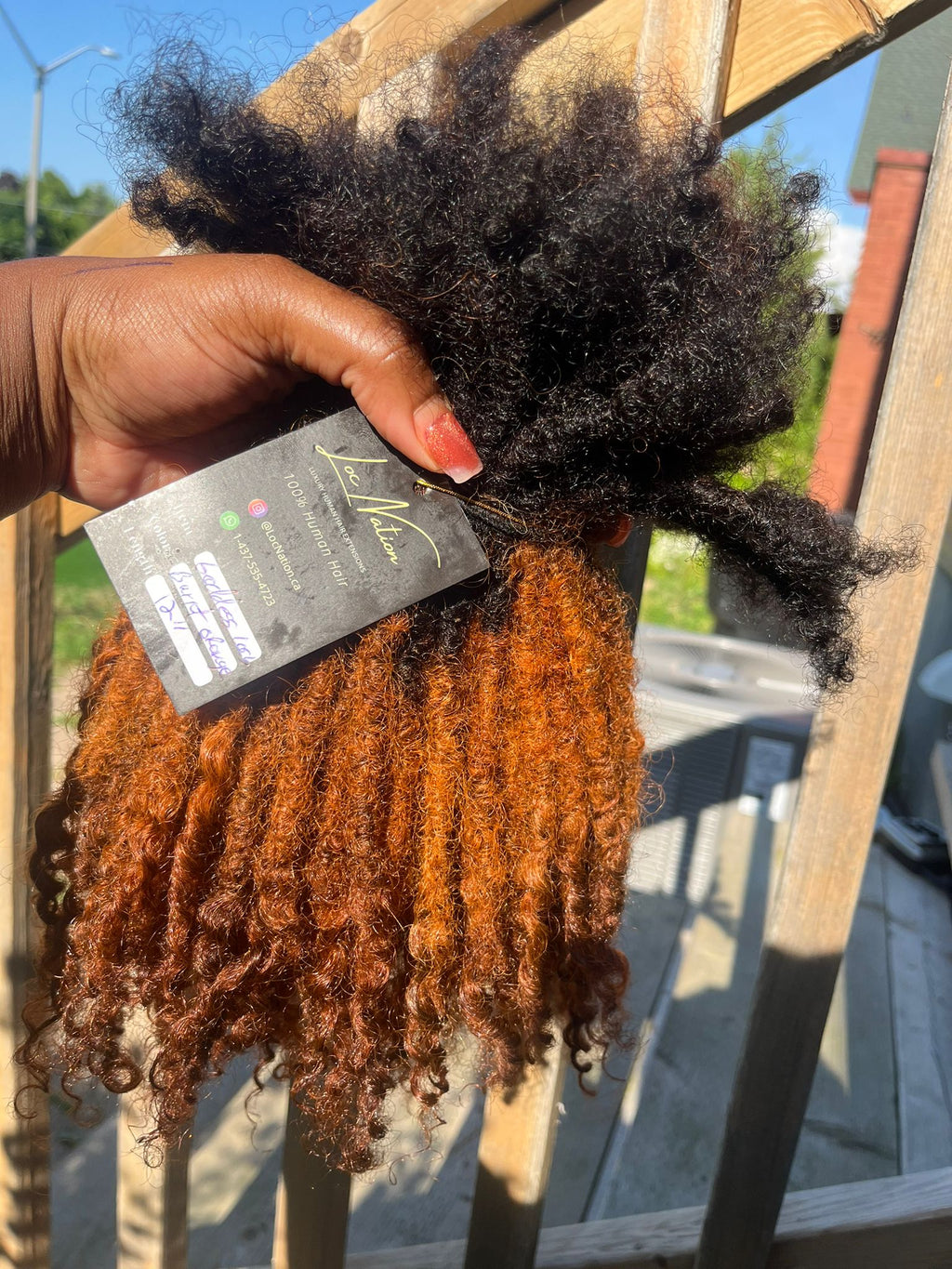 (100 Locs) Burnt Orange Goddess Locs