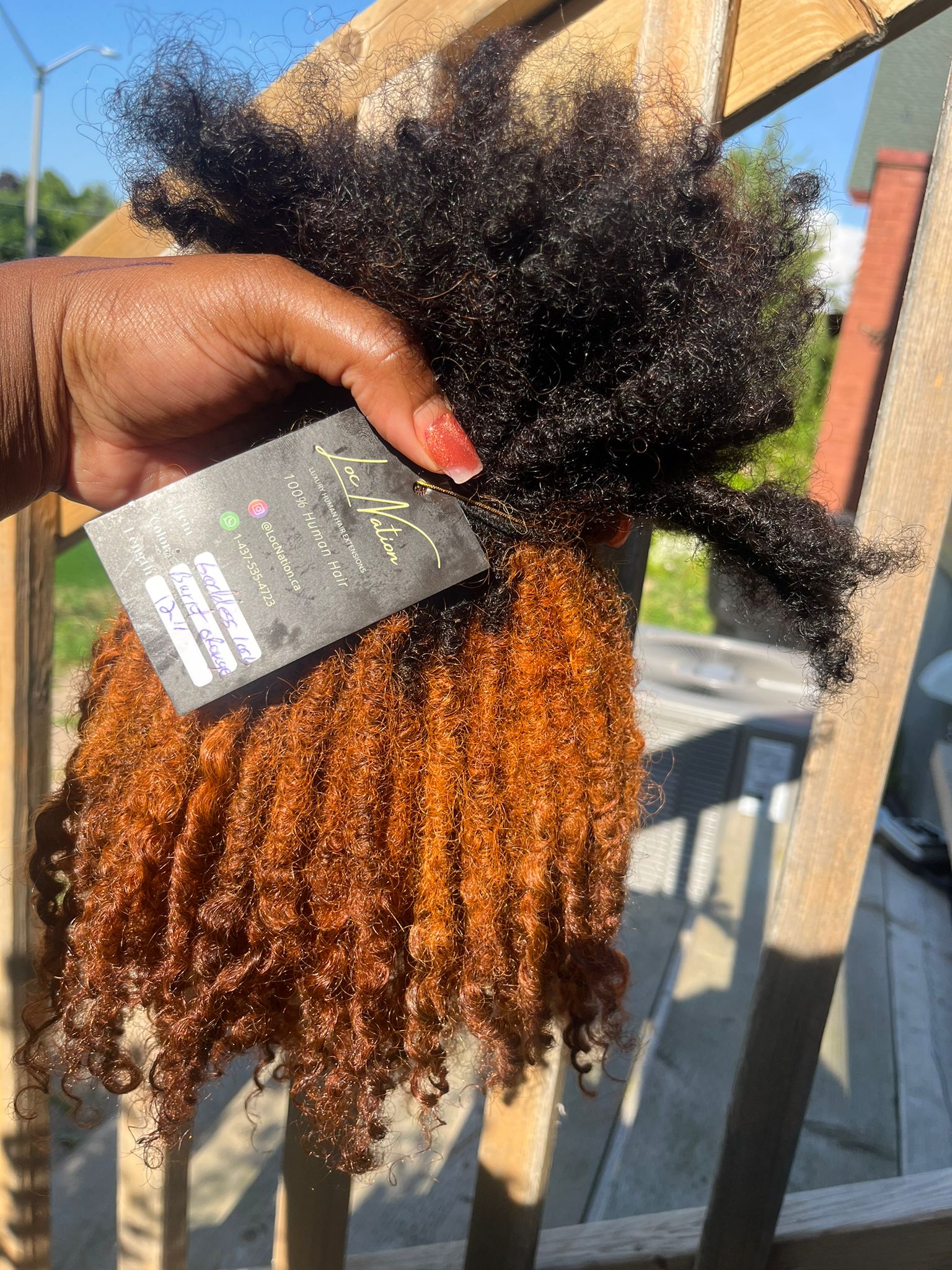 (100 Locs) Burnt Orange Goddess Locs