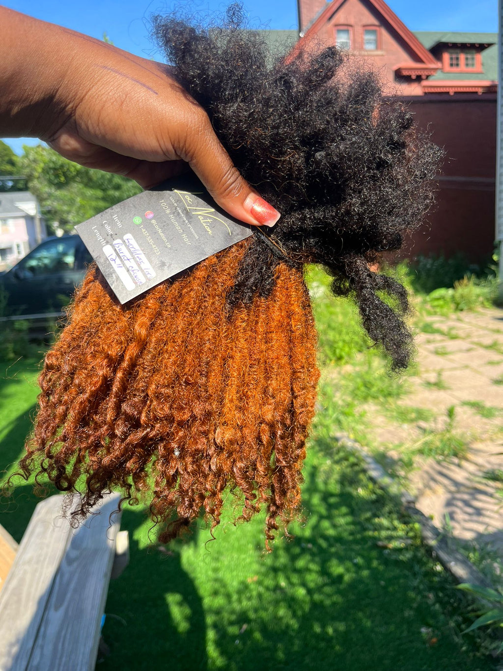 (100 Locs) Burnt Orange Goddess Locs