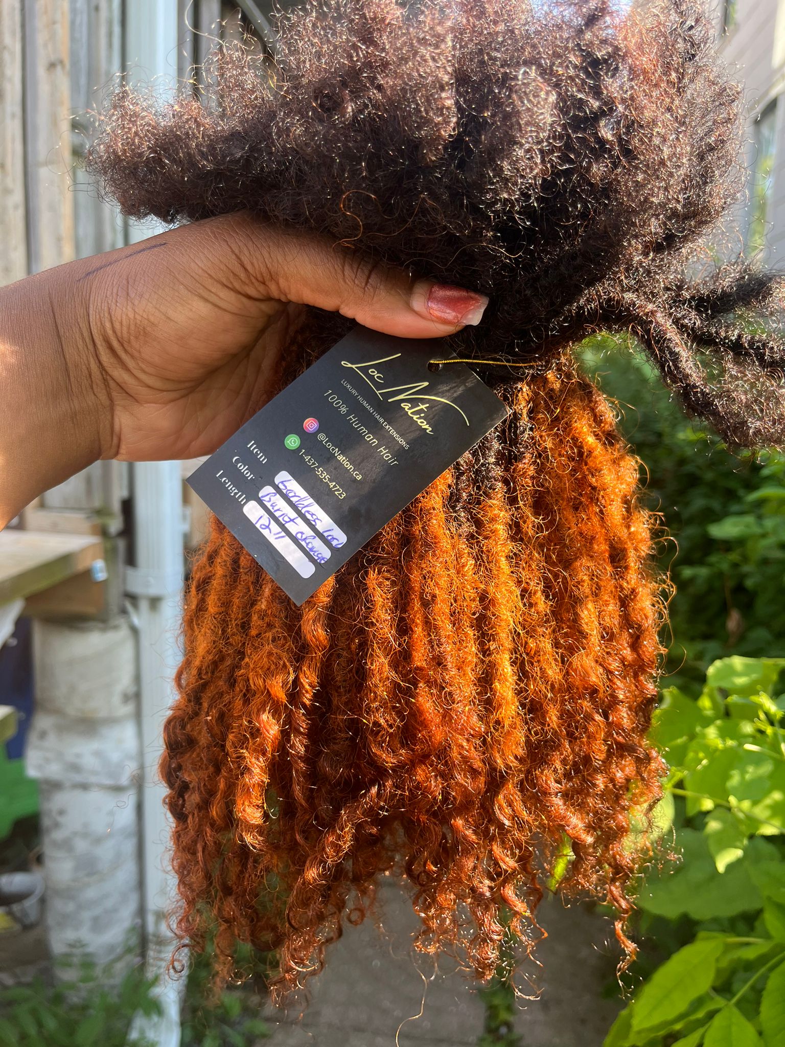 (100 Locs) Burnt Orange Goddess Locs