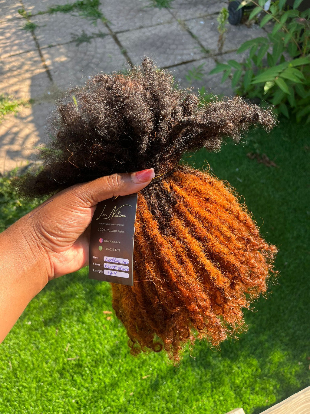 (100 Locs) Burnt Orange Goddess Locs