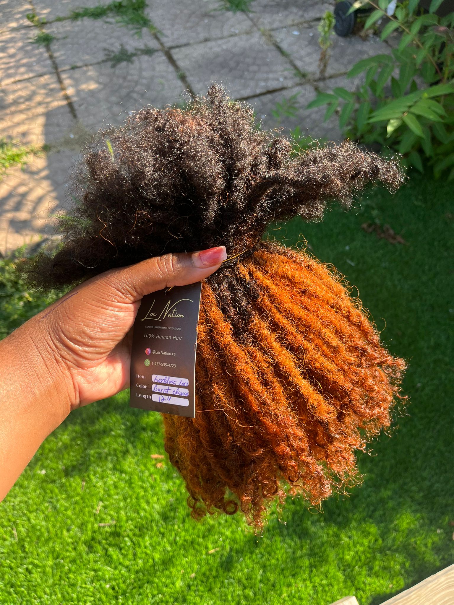 (100 Locs) Burnt Orange Goddess Locs